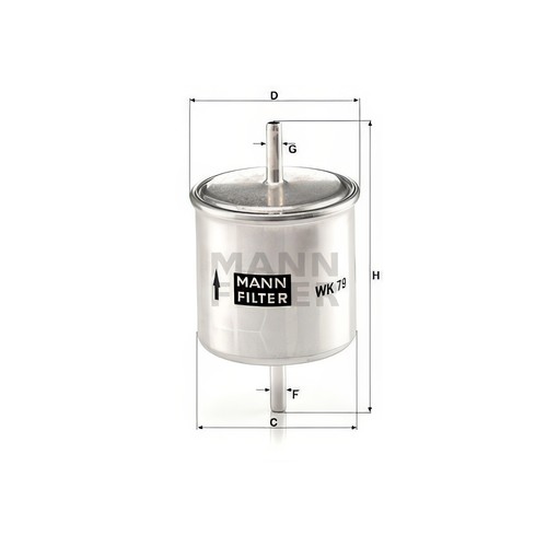 Mann fuel filter 145mm - mann, height