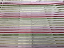 Fabric Remnant Pastel Ribbon Detail 87” X 54” ~2.4 Yds