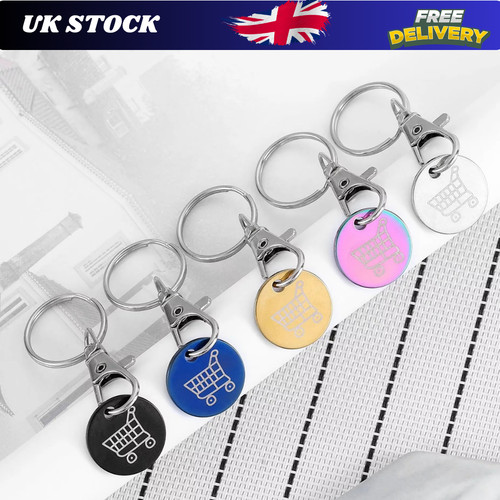 1pc 3pcs trolley coin keyring - 1pc/3pcs,