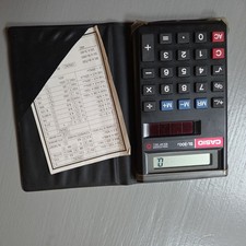 Vintage Design Classic Casio SL-300J Solar Power Pocket Calculator - with case