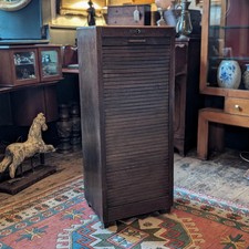 Antique oak tambour - tambour, filing