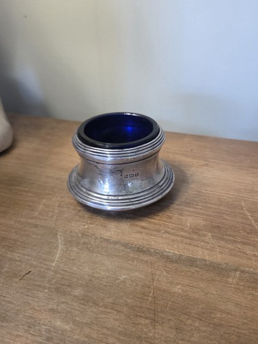 Antique silver salt - an,