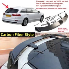 For Ford Mondeo MK4 Estate Rear Roof Spoiler Wing "Carbon Fiber Look" Universal