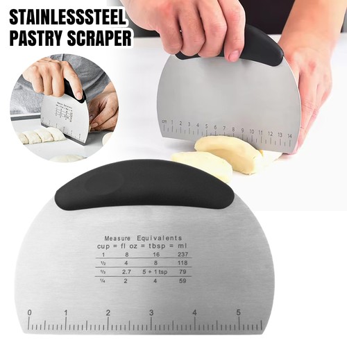 Stainless steel dough scraper - stainless,