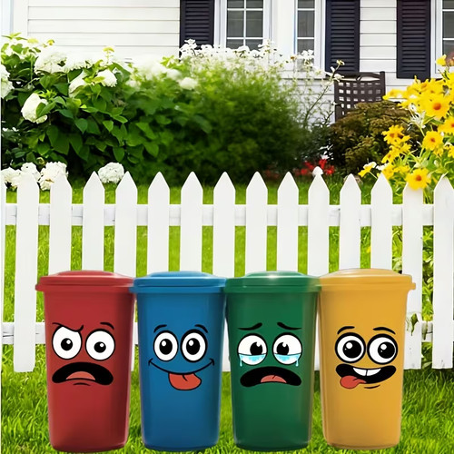 Wheelie bin stickers - 4,