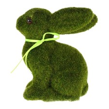 Bunny Figurine Moss Flocked