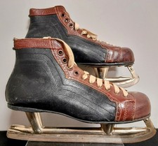 Vintage CCM Leather Ice Skates