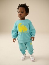 Next Boys Dino Sweatshirt Joggers Matching Outfit Set