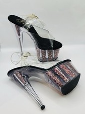 Pleaser 7" Clear Glitter Sole