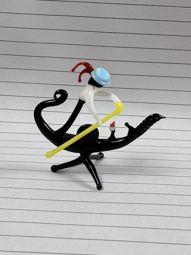 Vintage murano glass gondola - glass,