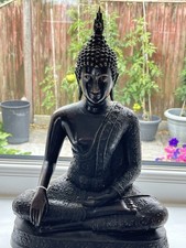 Qing Dynasty Chinese / Thai/Tibetan Carved Bronze Buddha Very Large, 14 X10 In