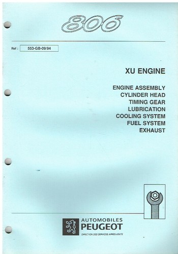 Peugeot 806 petrol incl - 806, (incl
