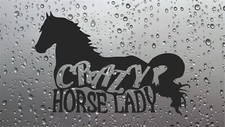 Crazy Horse Lady Funny Sticker