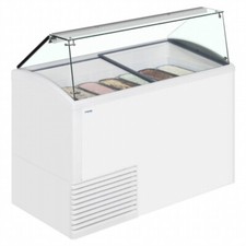 SLANT 510 GRADED 10 PAN SCOOP ICE CREAM DISPLAY FREEZER + UNDERSTORAGE £1249+VAT
