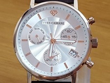 Mens Brown Leather Rose-Gold