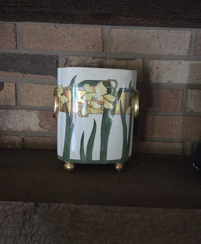 1894 1910 limoges footed vase - ,