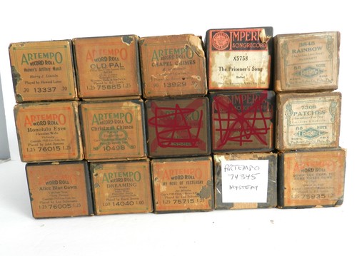 Player piano rolls - rolls~vintage, lot