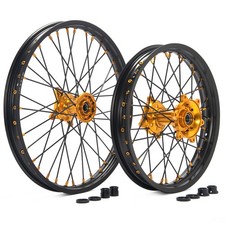 21"+18" CNC Spoked Wheels Set For Suzuki RM-Z 250 450 07-24 RMZ250 RMZ450 05-24