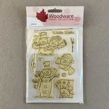 Woodware Craft Collection - Clear Magic Stamps - FRCL047 - Mr Frosty - Set Of 10