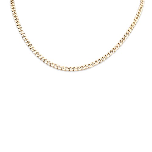 9ct gold curb chain - gold, 4mm