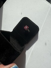 9ct Lehrer Torus Ring Garnet &