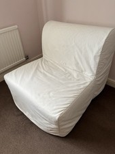 IKEA chair bed LYCKSELE LÖVÅS - white cover - fire resistant