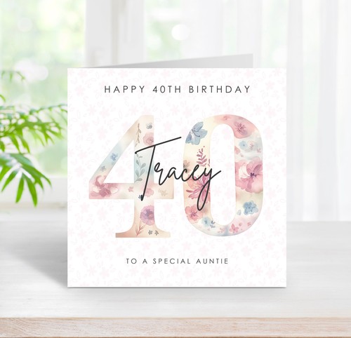 Personalised 40th female - 40th,