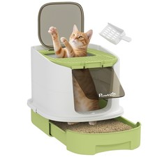 PawHut Hooded Cat Litter Tray