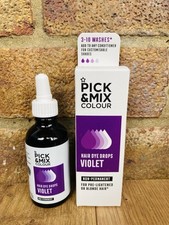 Pick & Mix Colour Hair Dye Drops Violet Non Permanent 50 Ml X 2 Box