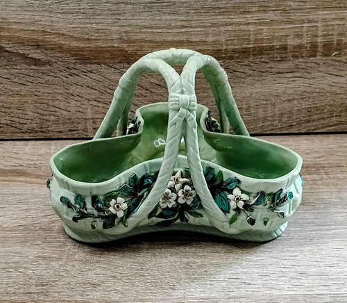 Majolica vintage double lobed - majolica,