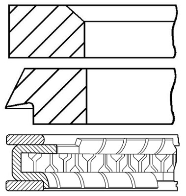 Piston ring kit - piston,
