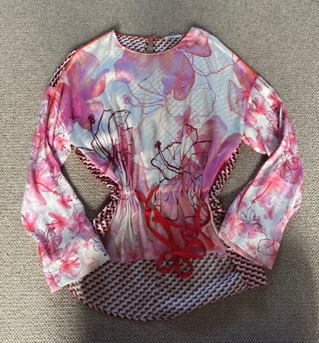 Ballantyne silk pink floral - pink,