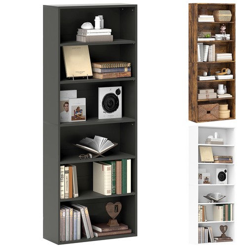 Homcom tier bookshelf - homcom, 6-tier