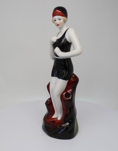 Flower holder figurine - figurine, bathing