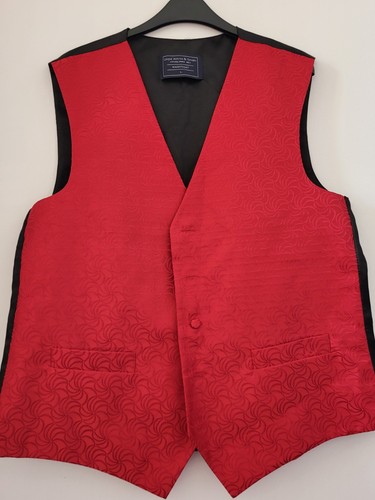 Red and black waistcoat - waistcoat, from