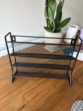 4 Tier Spice Rack Free Standing or Hanging/Wall Mounted Black