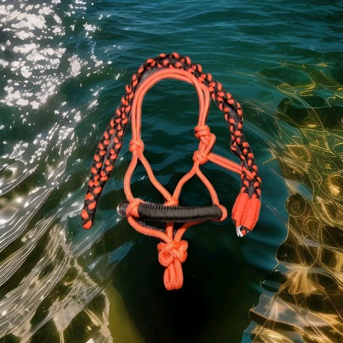 Handwoven red black rope - red/black,