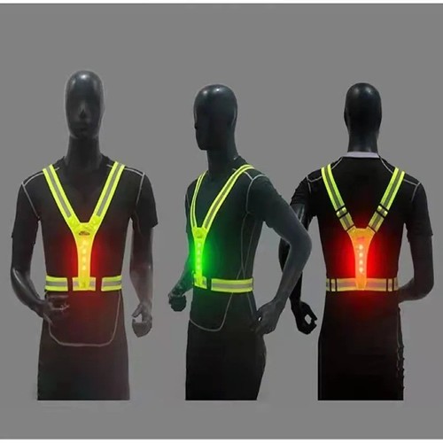 Led reflective vest adjustable - reflective,