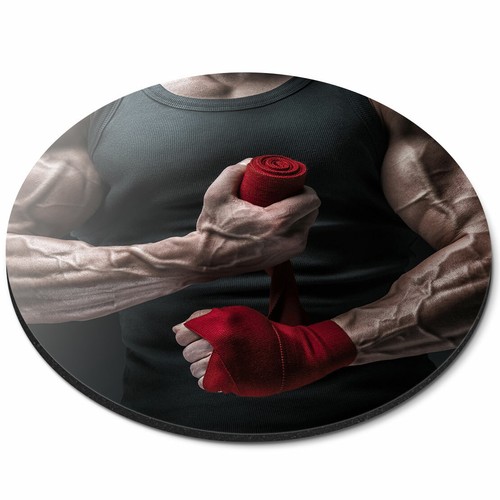 Round mouse mat boxer - mat, boxing