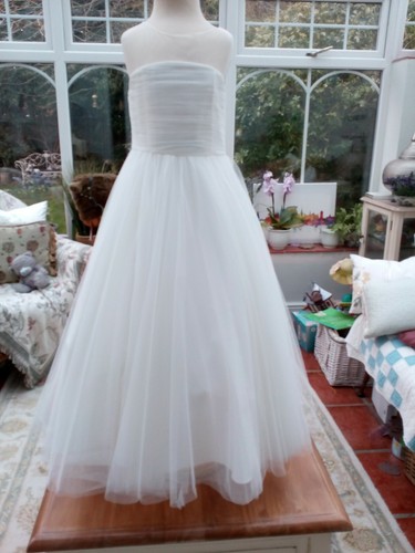 Ivory illusion bodice tea - ,