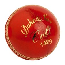 Dukes Colt Red Leather Cricket Ball Size Youths (4.75oz) - Free P&P