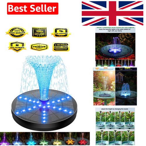 Solar fountain with 30led - with,
