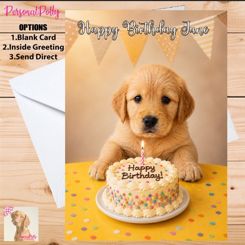 Personalised puppy birthday - puppy,