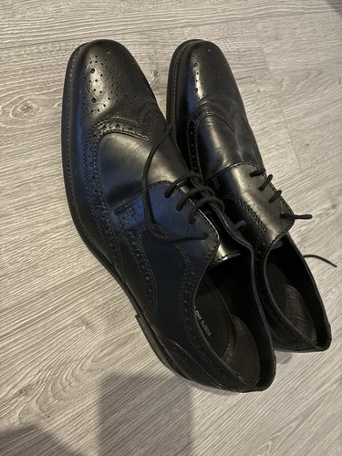 Black leather shoes size - leather, 9