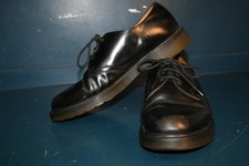 Vtg Dr Martens black Airwair sole shoes size 9 mod punk revival Doc's