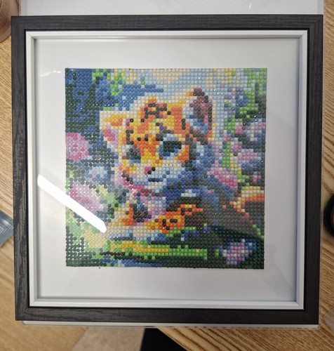 Tiger cub framed diamond - tiger,