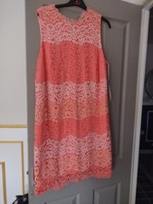 Ladies Coral N Lace Dress By