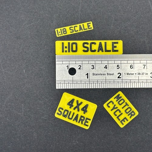 Model car numberplates - model,