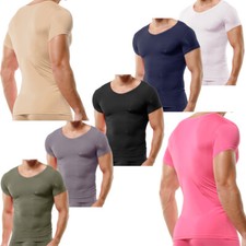Men Slim Thin Short Sleeve