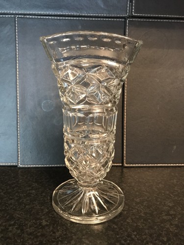 Vintage crystal vase - vintage,